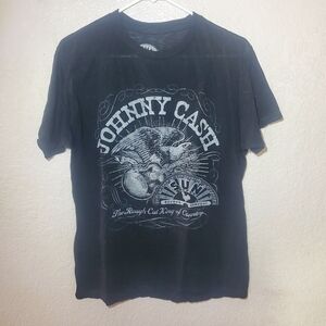 Johnny Cash Black Graphic T-Shirt M